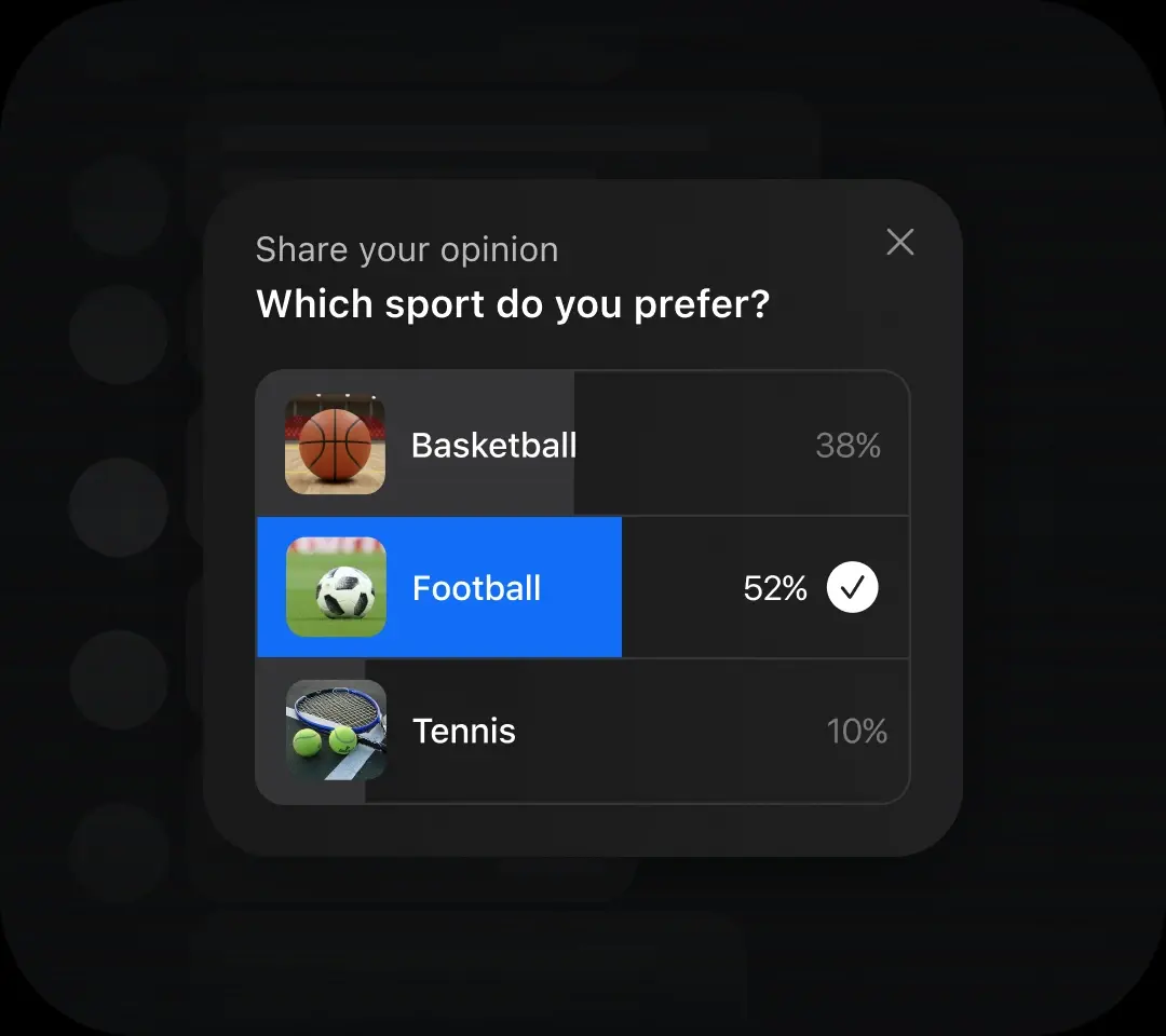 Polls and quizzes